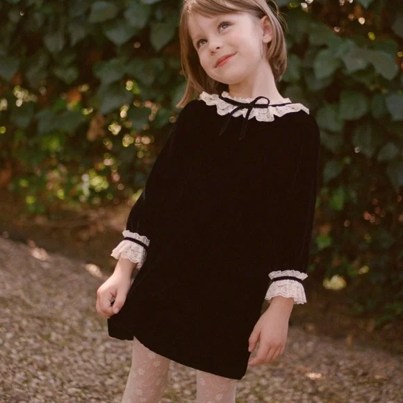 Doen | Dresses | Doen Kids Eisley Dress Black Velvet Size 6t | Poshmark